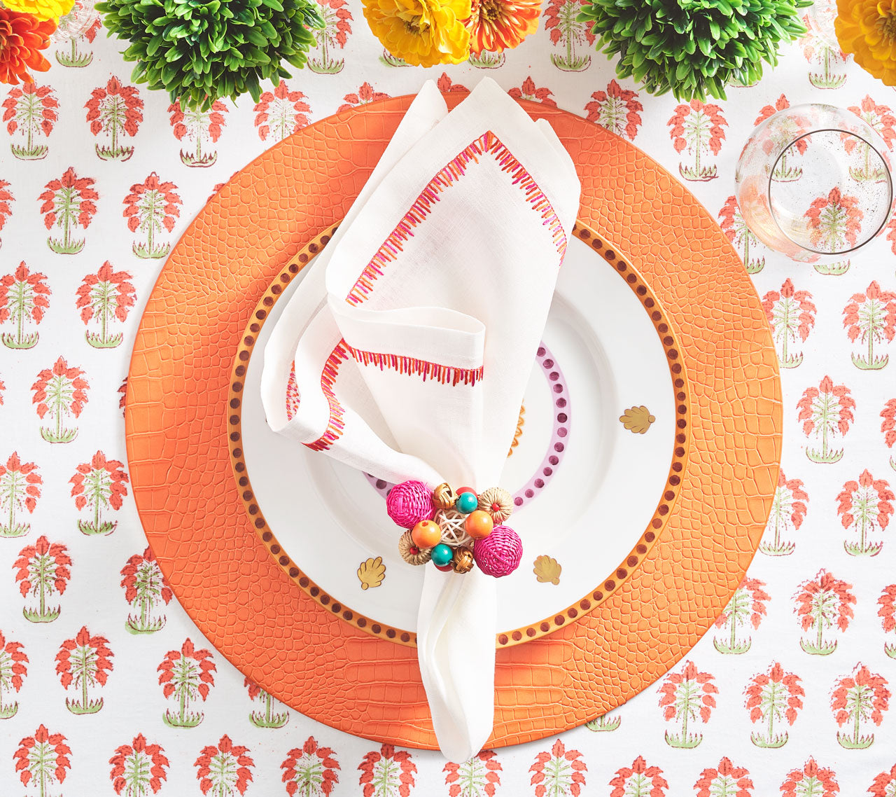 Croco Orange Placemat - Set of 2