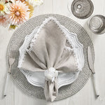 Kim Seybert - Sea Stone in White Napkin Ring - Set of 4