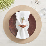 Kim Seybert - Rope Knot in Brown Napkin Ring - Set of 4