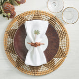 Kim Seybert - Rope Knot in Brown Napkin Ring - Set of 4