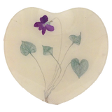 John Derian - Heart Amateur Botanist Dishes - Blue Violet 8"