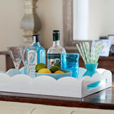 Addison & Ross White Medium Lacquered Scallop Serving Tray