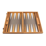 Manopoulos - GREY BEIGE OSTRICH TOTE Backgammon