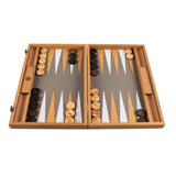Manopoulos - GREY BEIGE OSTRICH TOTE Backgammon