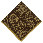 Brocade Brown Gold- Set of 4