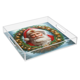 Nicolette Mayer Square Santa Claus Acrylic Tray 15"X15"