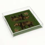 Nicolette Mayer Square Bear Seeing Double Woods Acrylic Tray 15"X15"