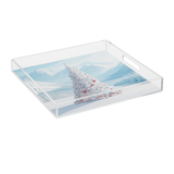 Nicolette Mayer Square Christmas In The Mountains Acrylic Tray 15"X15"
