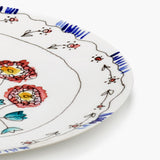 Anemone Milk Midnight Flowers Serving Plate Large