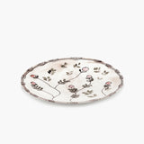 Mirtillo Nude Midnight Flowers Serving Plate Large