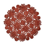 Floral Abaca Coral Placemats - Set of 4