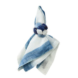 Kim Seybert Napkin Ring Sea Stone in Navy & White-Set of 2