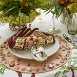 Kim Seybert - Oasis in Ivory, Green & Brown Napkin - Set of 4