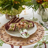 Kim Seybert - Oasis in Ivory, Green & Brown Napkin - Set of 4