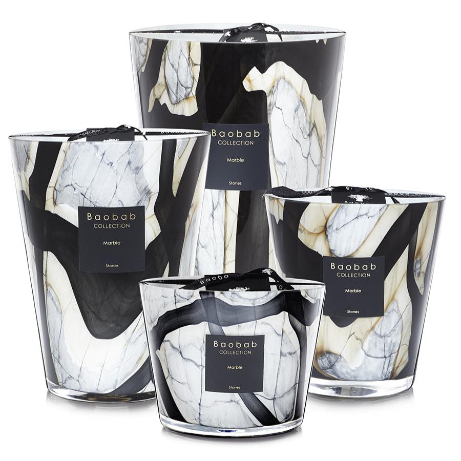 Baobab Candle Collection-RACINE - MARBLE - 13.8″
