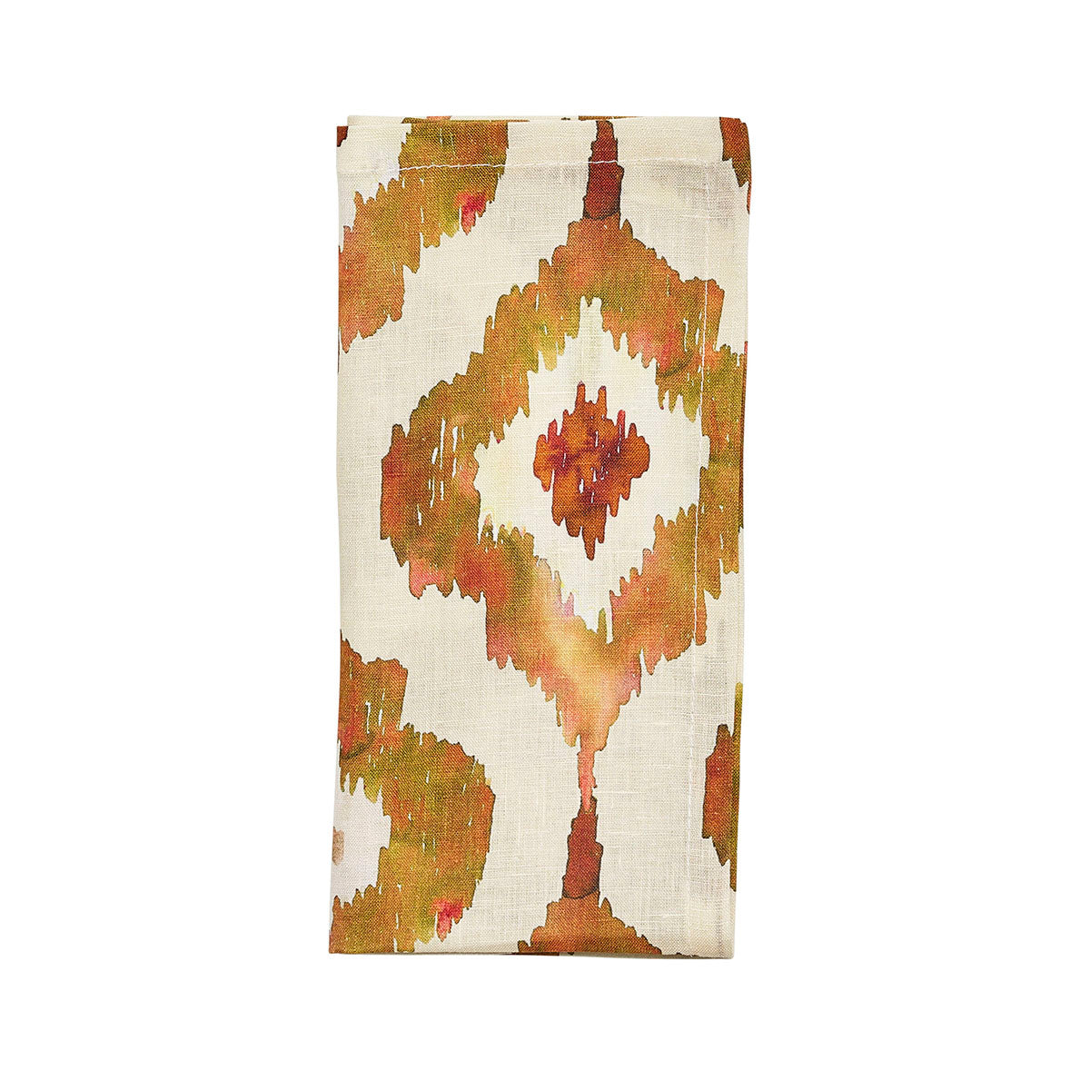Watercolor Ikat in Rust Napkin - Set of 4
