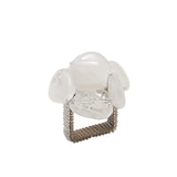 Kim Seybert - Sea Stone in White Napkin Ring - Set of 4
