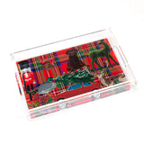 Nicolette Mayer ULTIMATE CHRISTMAS PLAID ACRYLIC VANITY TRAY 12.25X7.75"