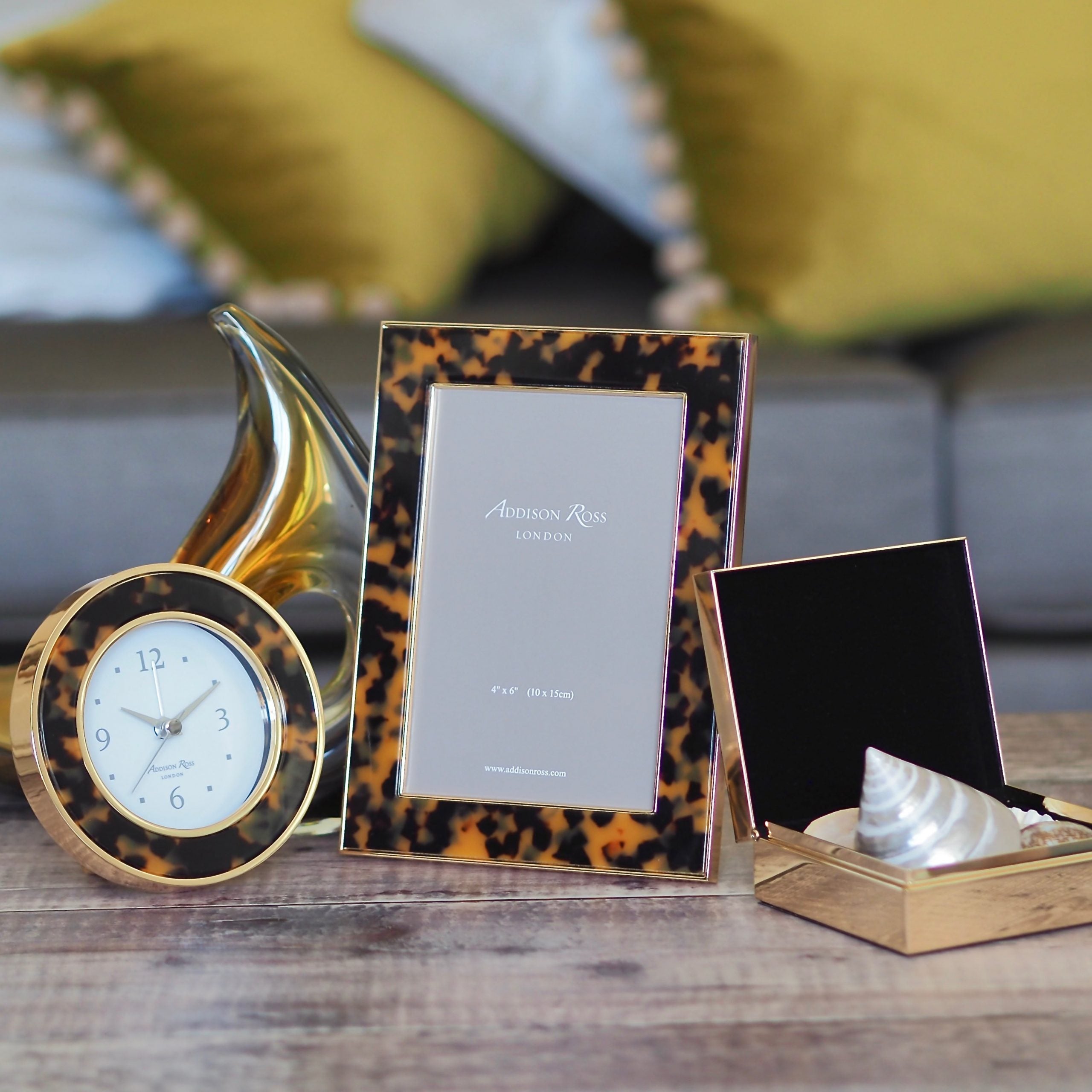 Tortoiseshell and Gold Photo Frame 5"x7"