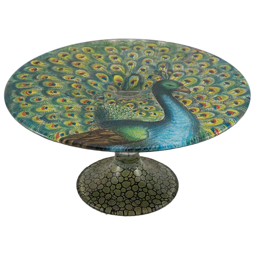John Derian Stacking Cake Pedestal Peacock