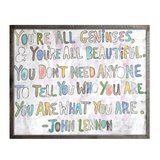 You're All Geniuses (Grey Wood) - Art Print 43" x 57"