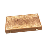 Manopoulos - OLIVE BURL (olive wood checkers) Backgammon