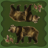 Nicolette Mayer Square Bear Seeing Double Woods Acrylic Tray 15"X15"