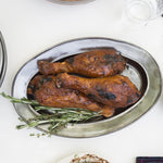 JULISKA Pewter Stoneware 15" Oval Platter