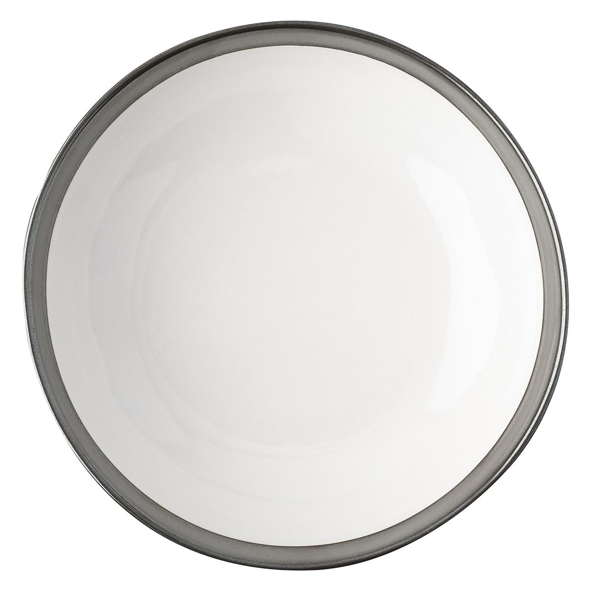 JULISKA PEWTER STONEWARE Emerson White/Pewter Coupe Bowl