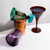 L'Objet Prism Double Martini Glasses - Assorted (Set of 4)