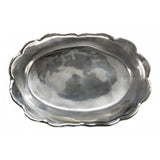 Astier De Villatte Small Colbert Dish with Twelve Petals - Platinum Interior