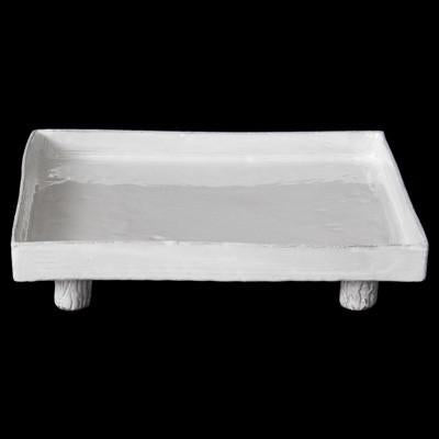 Astier De Villatte Setsuko Square Platter with Feet