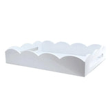 Addison & Ross White Medium Lacquered Scallop Serving Tray