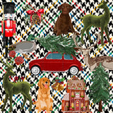 Nicolette Mayer Square Ultimate Christmas Multi Plaid Acrylic Tray 12"X12"