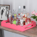 Addison Pink Medium Lacquered Scallop Serving Tray