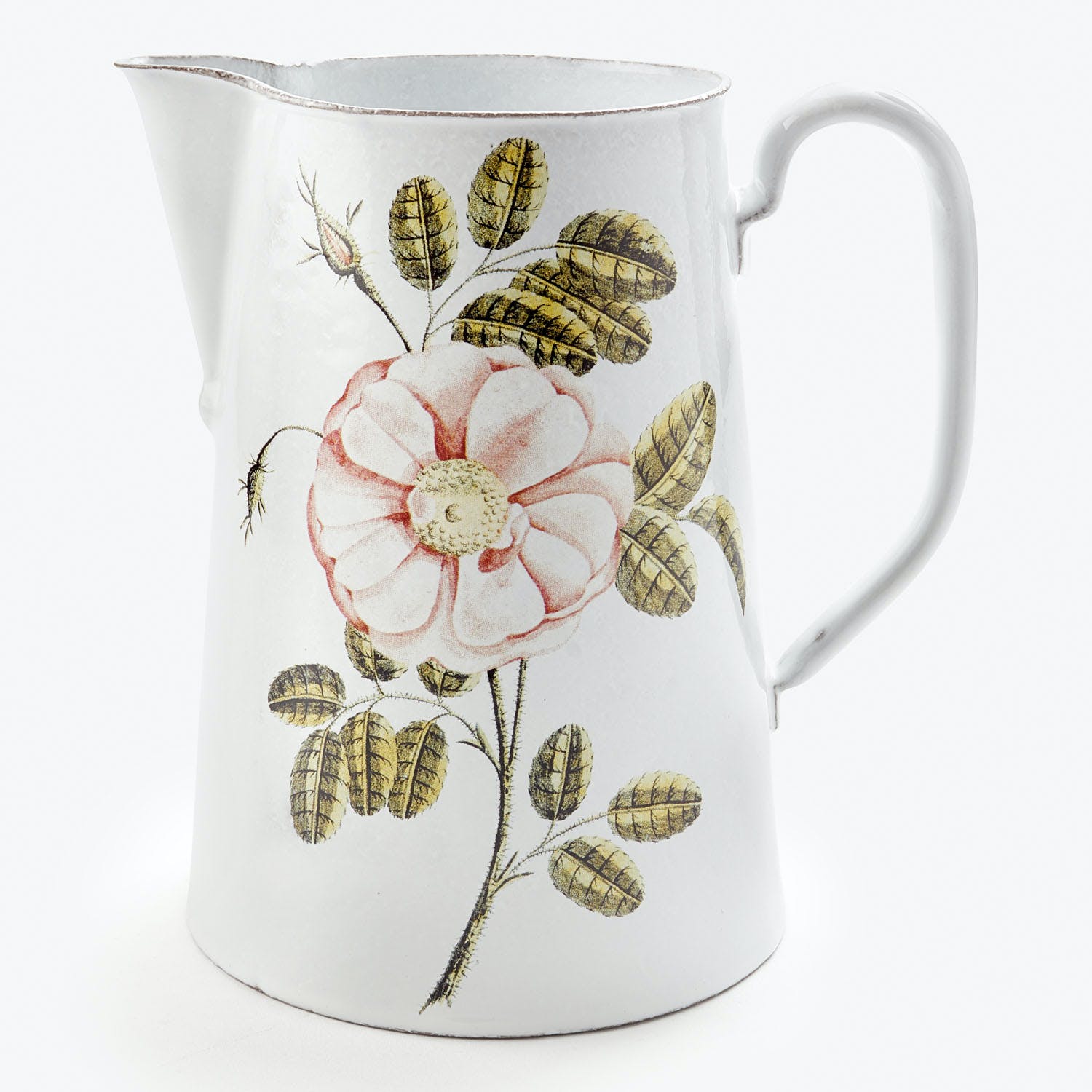 ASTIER de VILLATTE Rose ピッチャー Astier De Villatte-John Derian 'Painted Rose' Pitcher – Bellissimo
