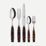 Sabre Djembe, Faux Tortoise 5pc Flatware Set