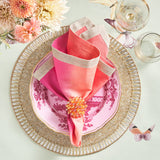 Dip Dye Fuchsia and Orange Napkin - Set of 2