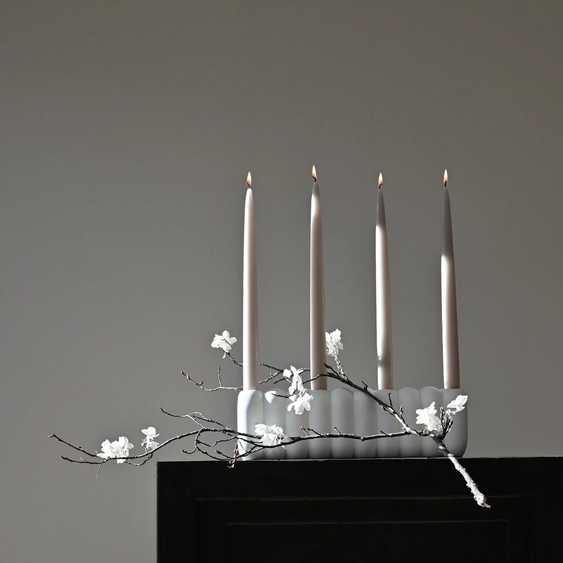 Normode Copenhagen - Tube Candle Holder, Big - Bone White