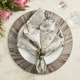Kim Seybert - Bonton in Gray & Gold Napkin Ring - Set of 4