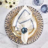 Kim Seybert - Bonton in Navy & Gold Napkin Ring - Set of 4