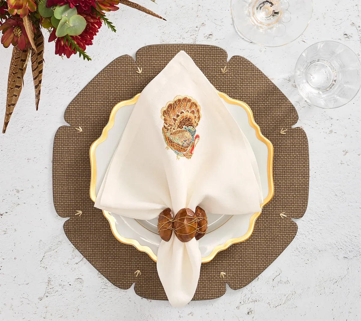 Kim Seybert - Divot Placemat in Umber, Set of 4