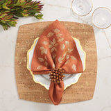 Kim Seybert - Gilded Breeze Napkin in Rust & Gold, Set of 4