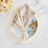 Kim Seybert - Dip Dye Natural & Grey Napkin - Set of 4