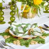 Kim Seybert - Verve Placemat in Green & Natural Set of 4