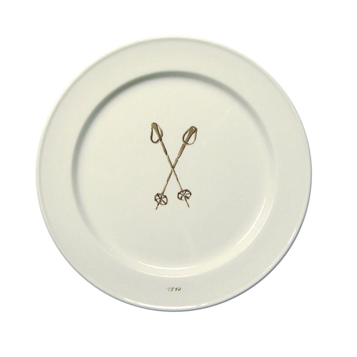 Chehoma Ascentielle Dinnerware Salad or Small Plate Ski Pole-8.39 x .98 h