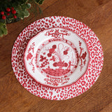 Beatriz Ball - VIDA Faenza 11" Dinner Plate Set of 2 White and Pink/Red
