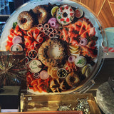 Nicolette Mayer Bagles and Lox Round Acrylic Tray 16" x 16" x 2"