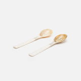 Blue Pheasant -Halette 2-Piece Serving Spoon Set - Natural