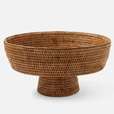 Blue Pheasant - Londyn Footed Serving Bowl - Natural Rattan